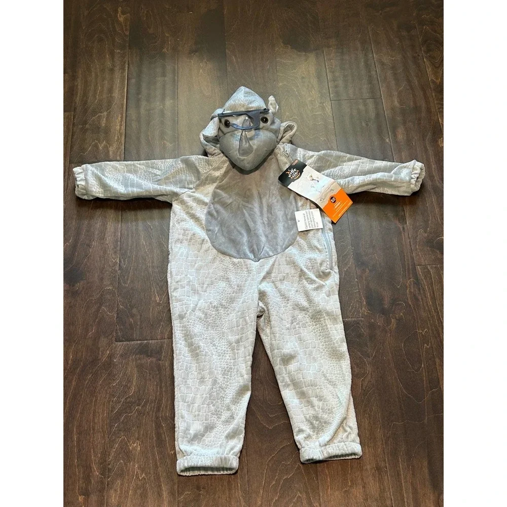 NWT 18-24 M Hyde & Eek Toddler‎ Unisex Plush Rhino Halloween Costume